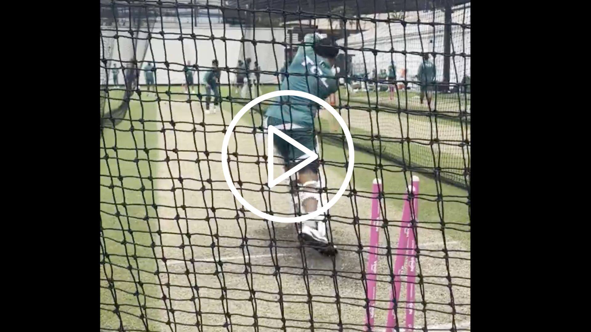 [Watch] Babar Azam Trains Hard In The Nets Ahead Of The SCG Test Against Australia